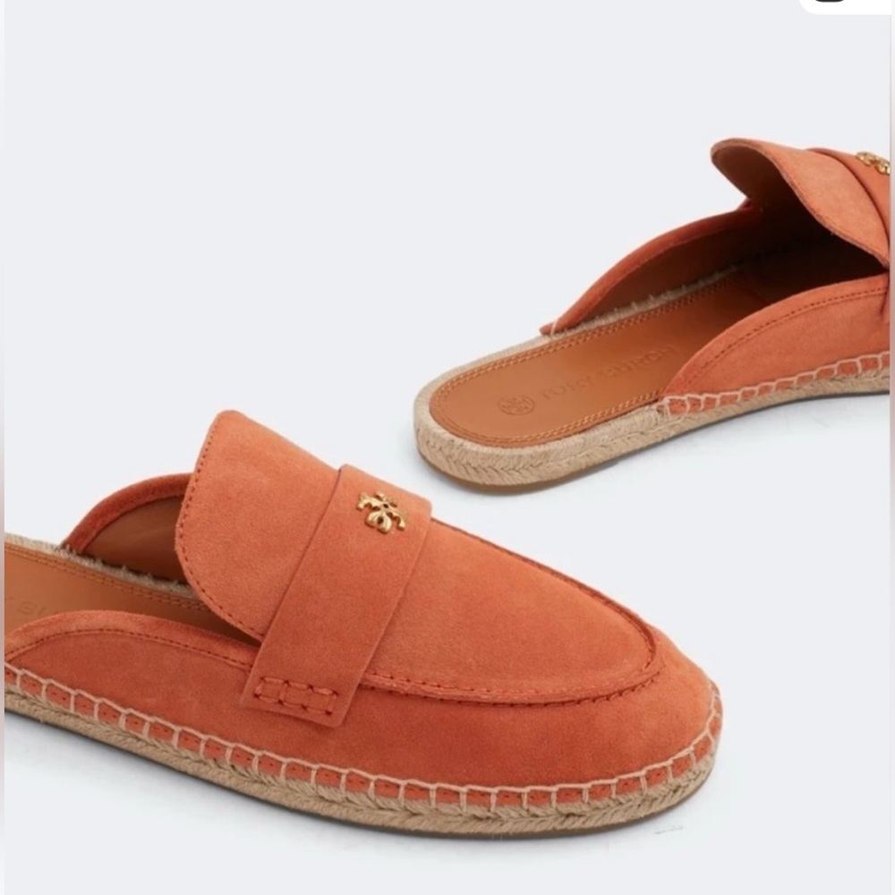 Tory Burch Seaside Mule Espadrille in Sienna Rose suede size 7 1/2